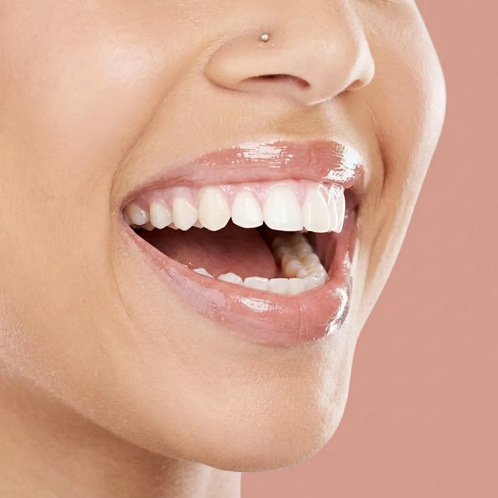 Close-up of a bright healthy smile in Riverview NB with sealant-protected molars — dental sealants prevent cavities at Bright White Dental Hygiene
