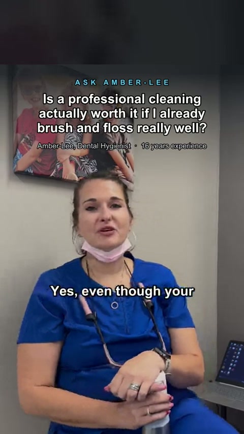 Amber-Lee, registered dental hygienist, explains whether professional teeth cleaning is worth it at Bright White Dental Hygiene Clinic in Riverview NB